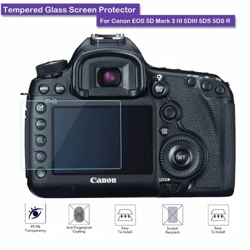 

9H Tempered Glass LCD Screen Protector Shield Real Glass Film for Canon EOS 5D MKIII / 5D MK IV / 5DS / 5DSR Camera Accessories