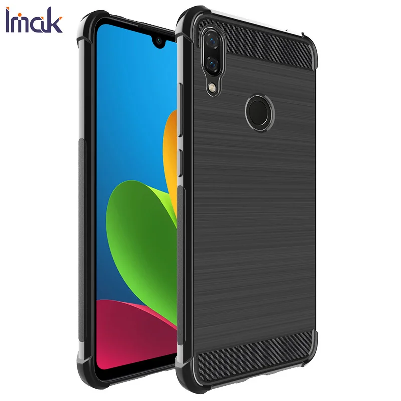 Чехол Imak из углеродного волокна для Xiaomi Redmi Note 7 s мягкая силиконовая подушка