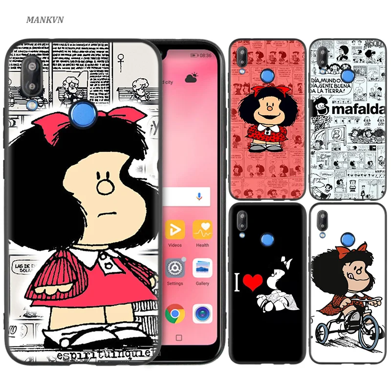 

Silicone Case Cover for Huawei P20 P10 P9 P8 Lite Pro 2017 P Smart+ 2019 Nova 3i 3E Phone Cases Mafalda