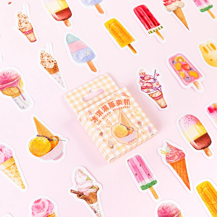 Kawaii Ice Cream Vending Machines Stickers Scrapbooking Diary Planner Decoration Accessories Student School Supplies Stationery |