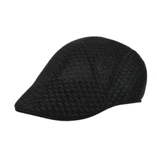 Summer Men Women Casual Beret Hat Ivy Flat Cap Cabbie Newsboy Style Gatsby Hat Adjustable Breathable Boina Mesh Caps