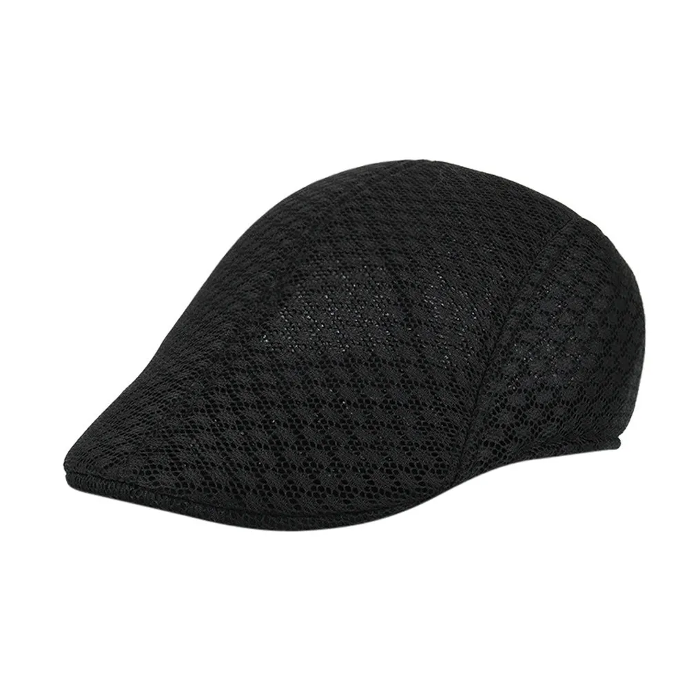 

Summer Men Women Casual Beret Hat Ivy Flat Cap Cabbie Newsboy Style Gatsby Hat Adjustable Breathable Boina Mesh Caps 2018