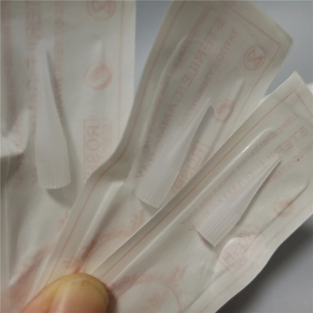 

100Pcs 1/3/5RL Frech/Sunshine Machine Needle Caps For Permanent Makeup Eyebrow Tattoo Tips Tool