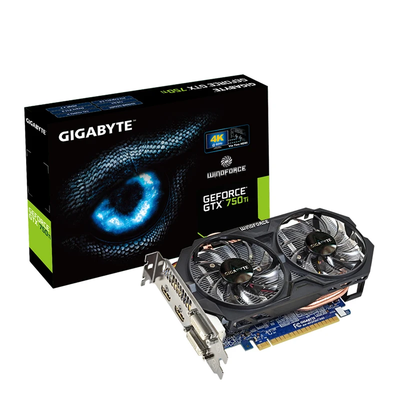  Gigabytey/ GV-N75TOC-2GI GTX750Ti version of 2G game graphics Fengshen 