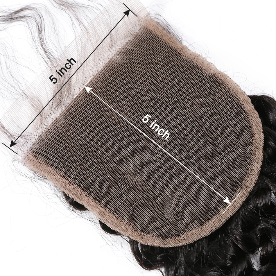 Instaone Hair 5X5 кружевной заказ с сеткой Бразильские глубокие синтетические волосы волнистые с детскими волосами отбеленные узлы девственные человеческие волосы