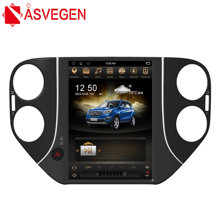 Asvegen 10,4 ''2G RAM вертикальный Экран Android 6,0 Автомагнитола DVD плеер Bluetooth gps мультимедиа для Volkswagen Tiguan 2010-2015