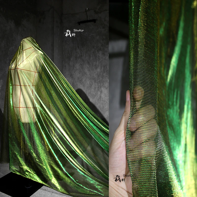 

creative gradient laser mesh diy costume designer fabric for patchwork bazin riche getzner tissus telas por metros