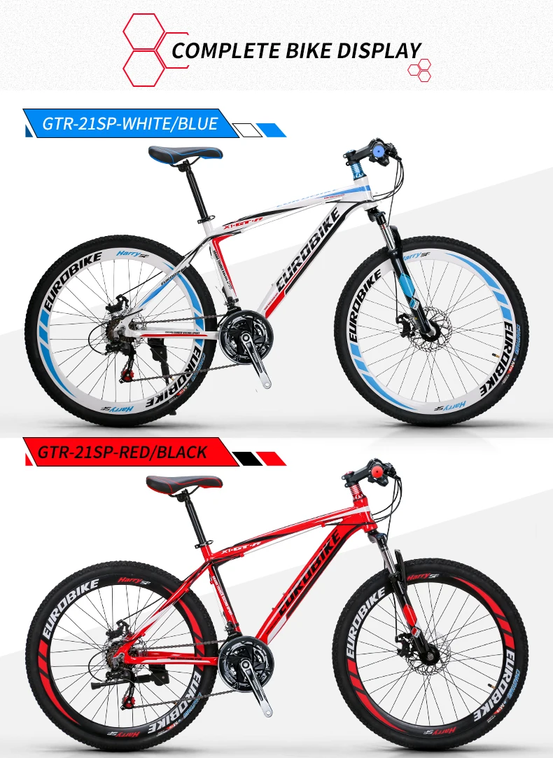 Best EUROBIKE GTR 21 Speed  Aluminum Mountain bike Dual Disc Brake Mountain bicycle 4