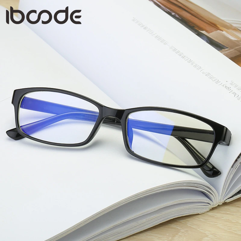 Iboode, мужские и женские очки для близорукости, близорукие, простые, зеркальные, модные, пластиковые, полная оправа, с градусом, очки по рецепту
