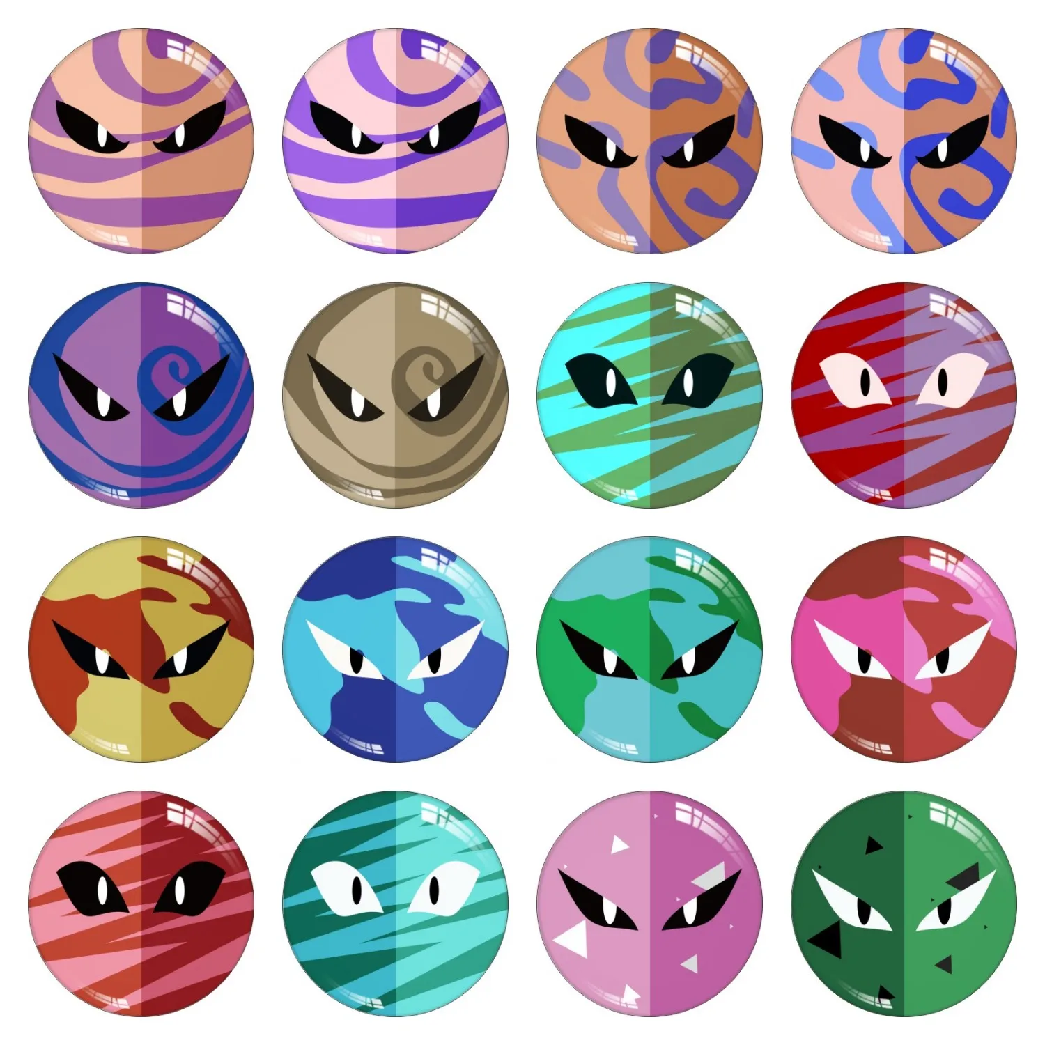 

Handmade Round Photo Glass Cabochon 10mm 12mm 14mm 16mm 18mm 20mm 25mm 30mm Alien Mask Pattern Dome Flat Back Jewelry Findings
