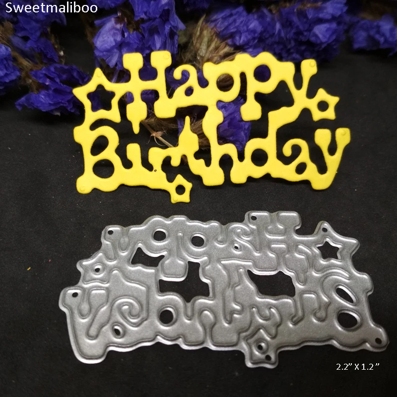 SM-0534 Happy birthday cutting dies
