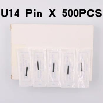 

500pcs Black Microblading Needles 0.18mm U Shape 14 pins Blades Professional For Permanent Microblading Embroidery Pen