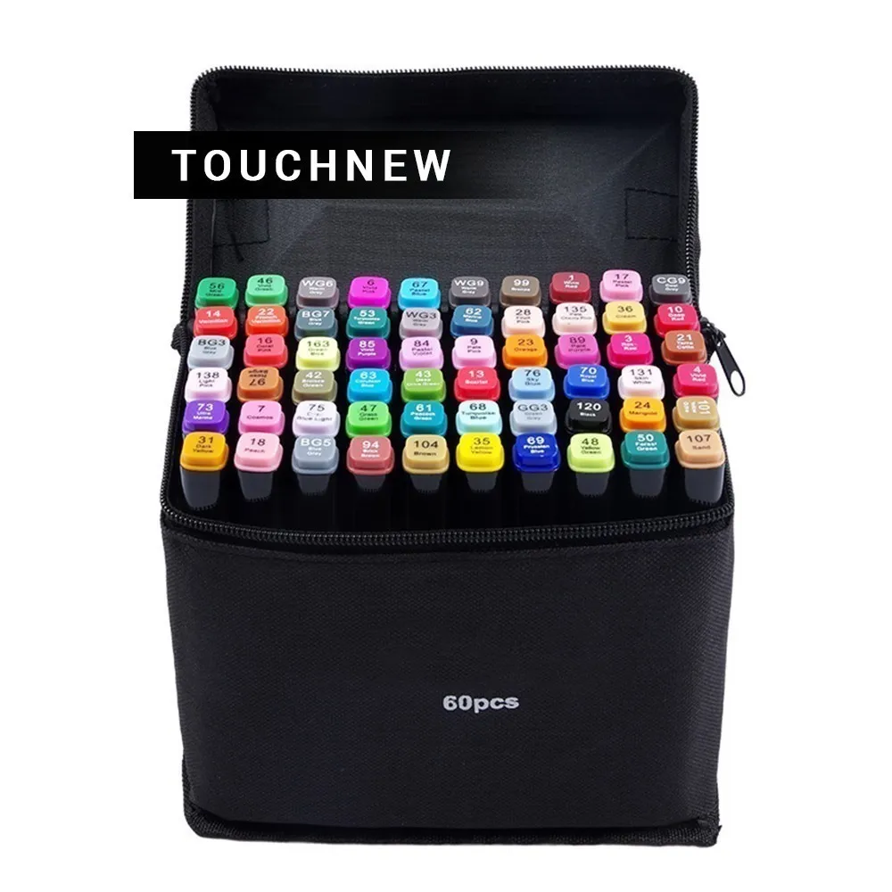 

Best Three generations of marker pen set double head color alcohol oily 60 color and 80 color marker