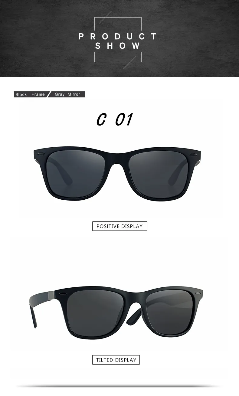 Классические поляризованные солнцезащитные очки для мужчин и женщин для вождения квадратная оправа солнцезащитные очки мужские очки UV400
