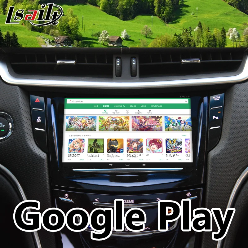 Видеоинтерфейс Lsailt CarPlay для Cadillac Android GPS навигационная коробка поддержка YouTube Netflix