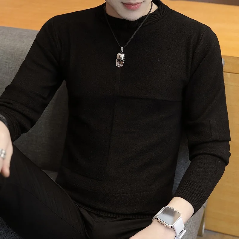 

Varsanol Winter Sweaters For Men O Neck Slim Sweater Long Sleeve Knitting Pullover Knitwear Casual Tops Wholesale Drop Solid New