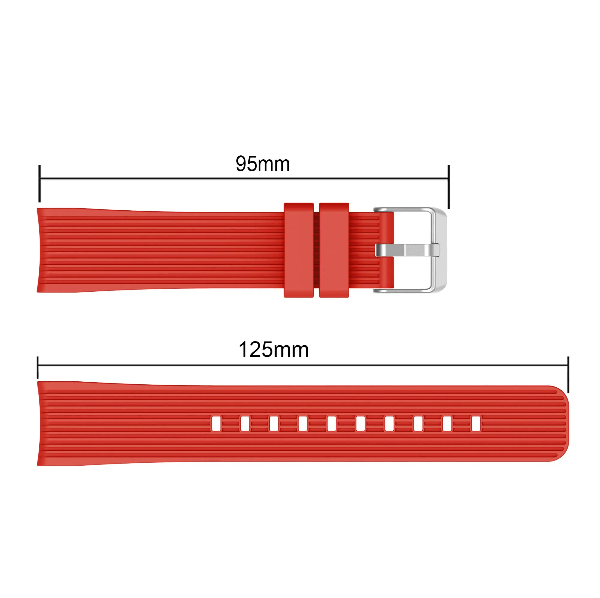 Спортивные 20/22 мм силиконовый ремешок для samsung Galaxy Watch 42 мм smart watch Смарт Браслет для samsung Galaxy Watch 46mm браслет аксессуары - Цвет ремешка: red