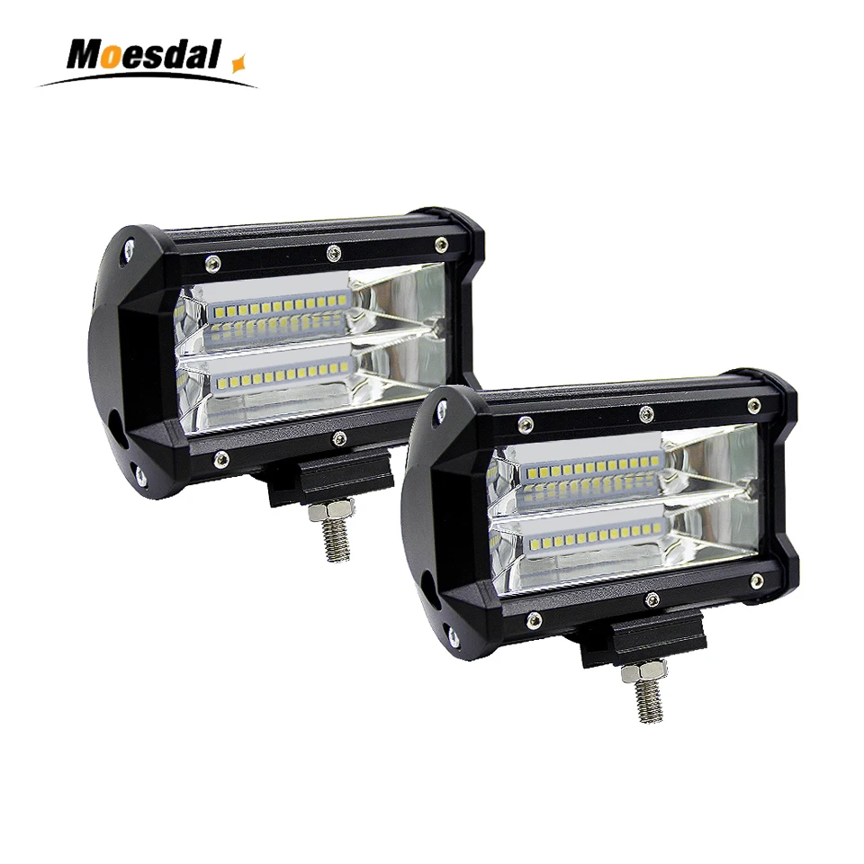 

5 Inch 72W 6000K led work bar light Waterproof Durable Modified Auto Car Light lamps 12v cree Headlight Bars for Pickup Wagon