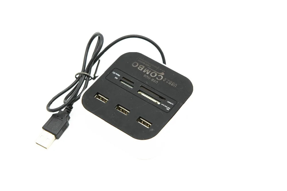 Горячая все в 1 Combo Hub USB 2,0 3 порта кард-ридер для SD MMC M2 MS Pro Duo