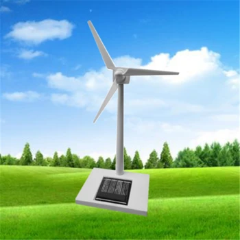 

Mini Wind Turbine Generator Model Solar Wind Power Windmill Educational DIY Model Wind-Solar Assembly Kit Car Desktop Decoration