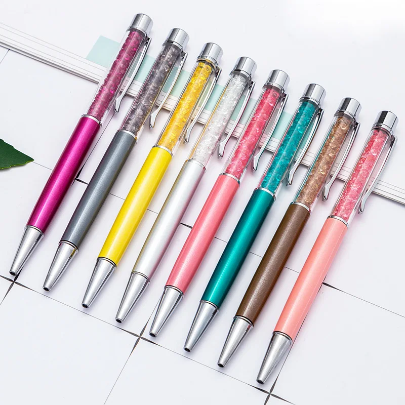 

Fashion Creative Crystal Pen Ballpoint Pens Stationery Ballpen 1 mm Black Refill Joy Corner