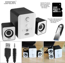 SADA Full Range 3D Stereo 2.1 Subwoofer Mini Small PC Bass Speaker Portable Music DJ USB Computer Speakers For laptop Phone edifier e25hd heavy bass multimedia speaker with enhanced sound for laptop pc computer system 3d stereo music mini speaker