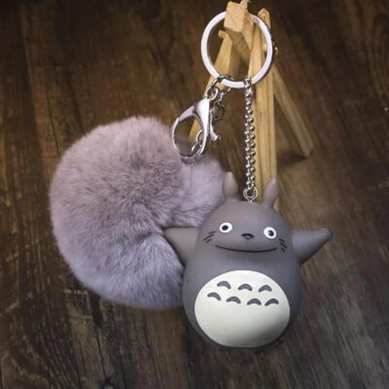 

CXZYKING Cute Kitty Plush Toy Animal Totoro Plush Stuffed Dolls For Children Kawaii Keychain Ring Plush Pendant