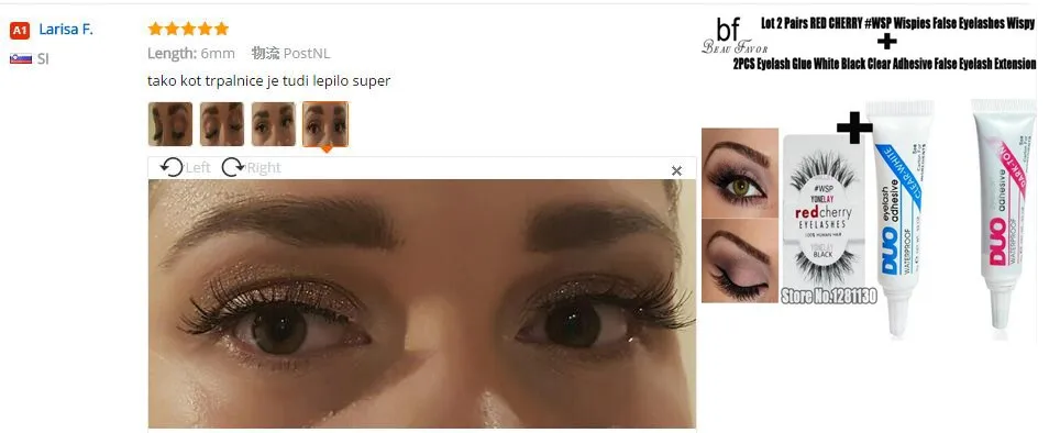 eyelash customer show