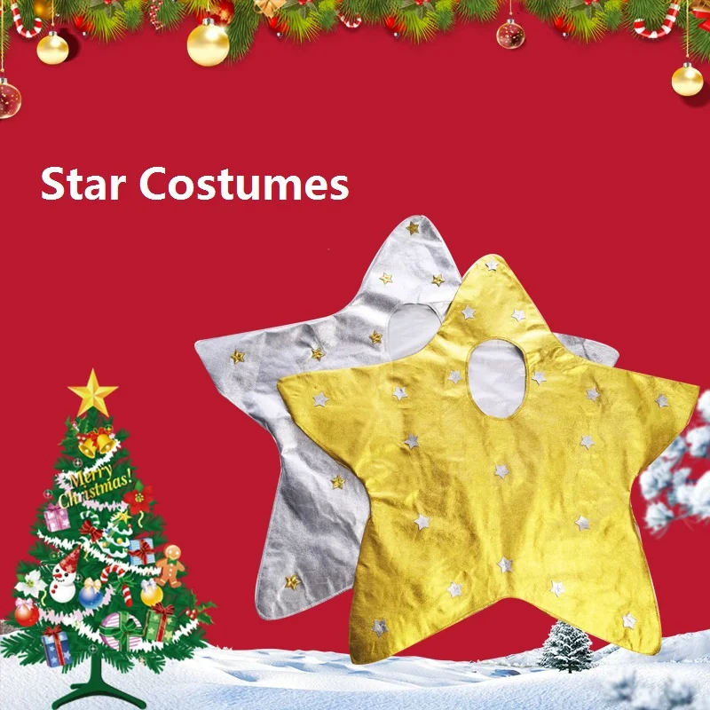 

Children Silvery Gold Star Costume Boys&Girls Stage Costume Performance Tiny Spot Cosplay Sparkling Clothes