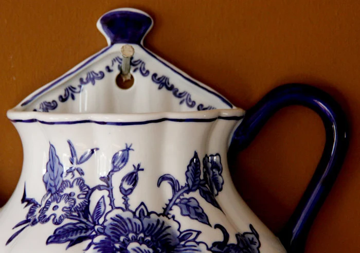 Форменный чайник ваза Метопа керамическая ваза настенный цветок сосуд Цзиндэчжэнь синий и белый фарфор цветок вазы