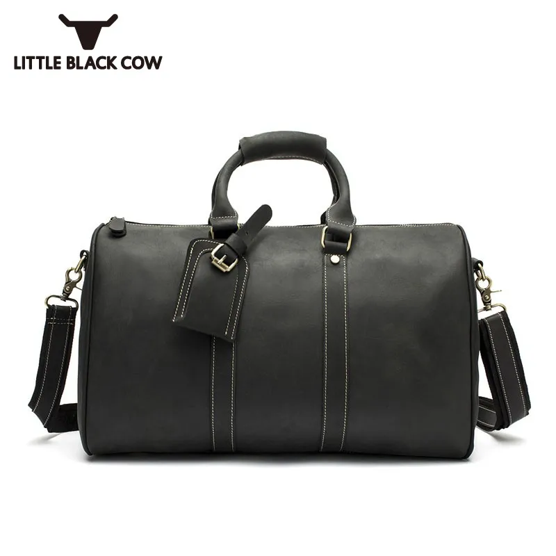 

High Quality Brand Man Handbag Vintage Genuine Leather Travel Bags For Man Large Capacity Business Shoulder Bag Crossbody Bag