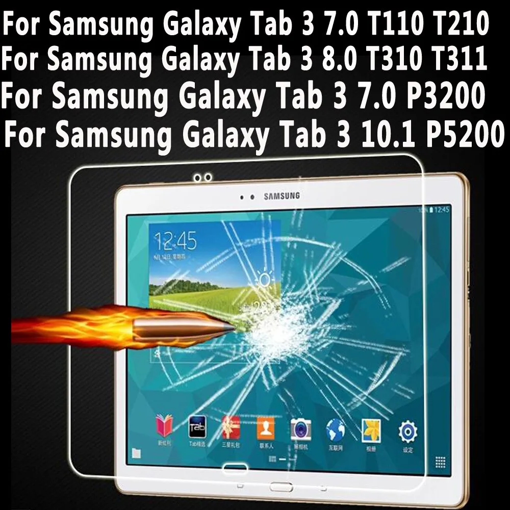 Закаленное стекло для samsung Galaxy Tab 3 7,0 8,0 10,1 Защита экрана для samsung Galaxy Tab 3 T110 T210 T310 P3200 P5200 стекло