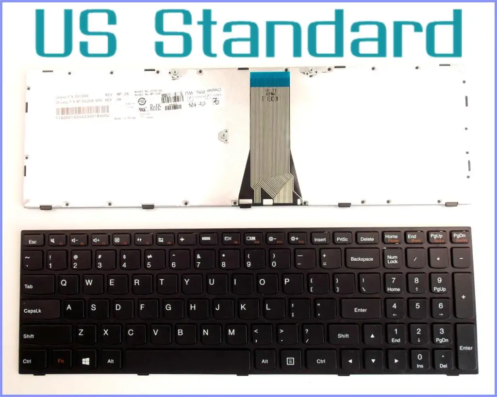 Английская версия клавиатуры для LENOVO Flex 2-15 2-15D 20405 20377 25214725 T6G1-US ноутбук с рамкой |
