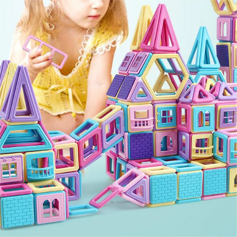

99pcs/118pcs Macaron Color Blocks Magnetic Designer Construction Set Model & Building Toy Plastic Magnetic Block Educational Toy