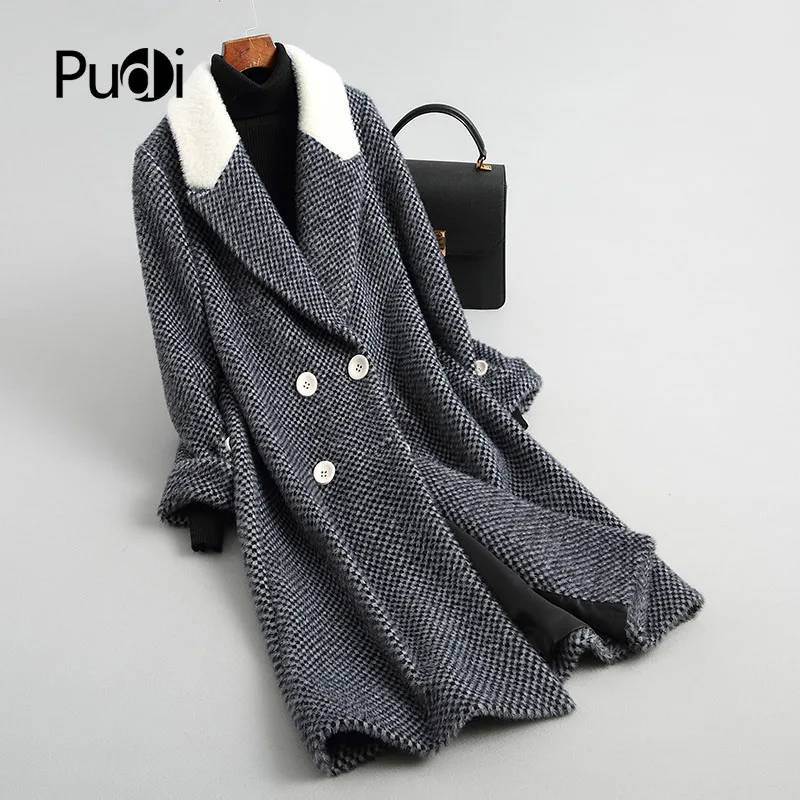 PUDI A38106 Real nylon polyester coat jacket overcoat women's winter warm coat 2018 fall winter