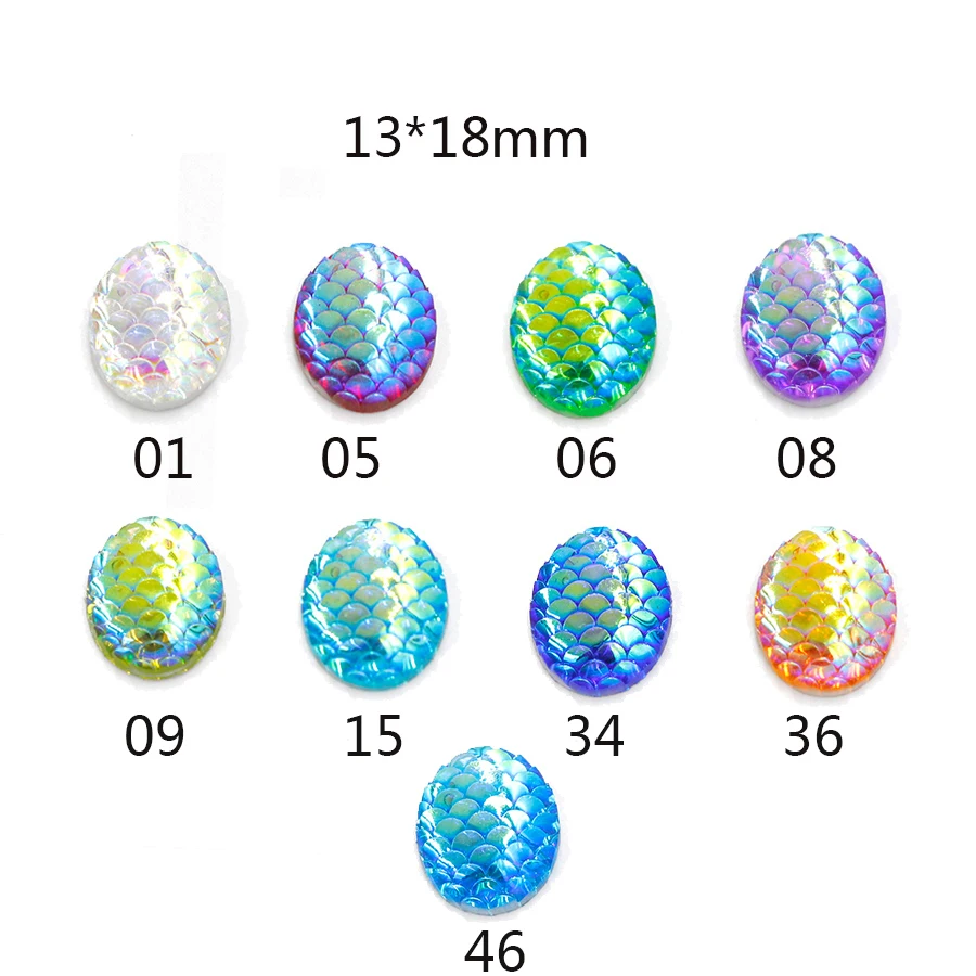 Fnixtar 10 мм AB цвета резиновая Рыба/чешуя дракона купольное уплотнение кабошоны рыбные весы стиль плоская задняя кабошон «сделай сам» 100 шт./лот