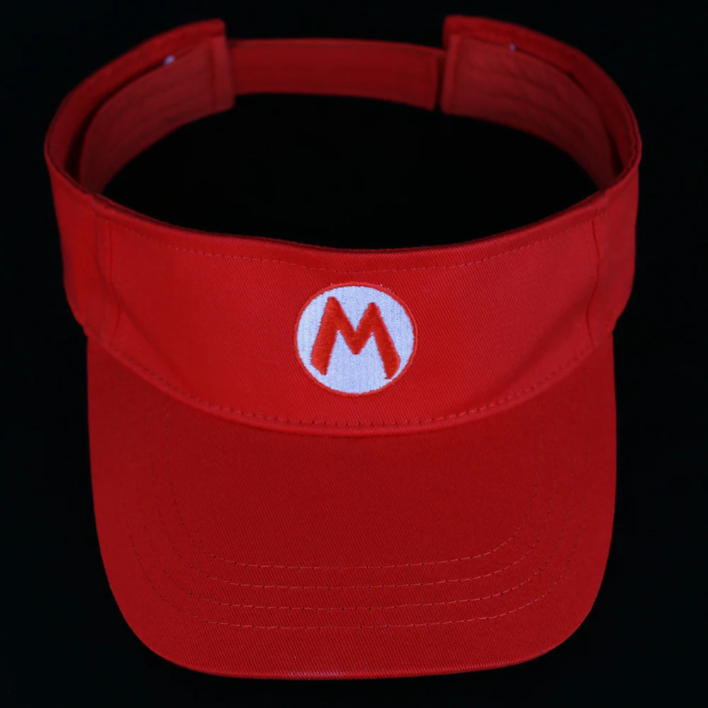 2018 Mario Tennis Ace Mario Tennis Cap Mario Adjustable Sun Visor Sport Golf Hat Cosplay Costume Accessories (13)