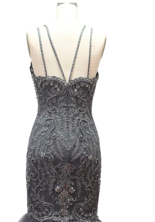 Sweetheart Neck Beading Evening Dress Back Tulle Sexy Dress Party Banquet Evening Dress Sleeveless Mermaid Dress For Women