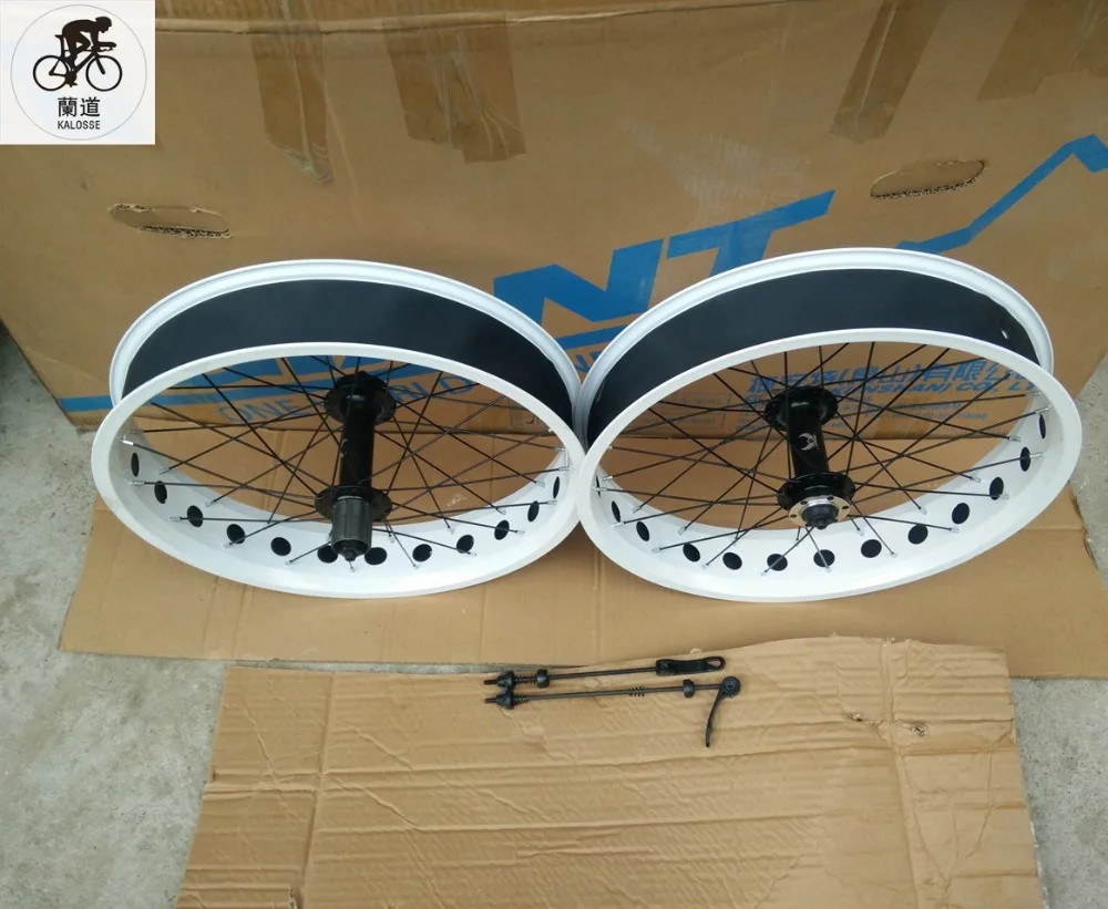 Sale Kalosse  Sports equipment Fat bike wheels  Snow/beach wheel 20er  20*4.0 , 7/8/9/10S cassette  F135/ R190mm hubs , DIY colors 8