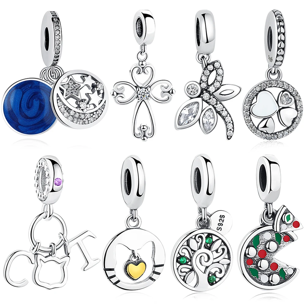 

Authentic 925 Sterling Silver Charms Fit Original Pandora Bracelet Necklace Silver 925 Pendant Beads Crystal Enamel DIY Jewelry