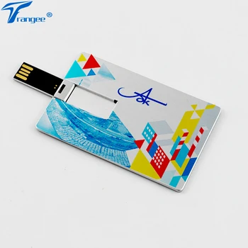 

10PCS/LOT Aluminum Business Card 64GB USB Flash Drive 4GB 8GB 16GB 32GB USB 2.0 Memory Stick Pen drive Free Custom Logo