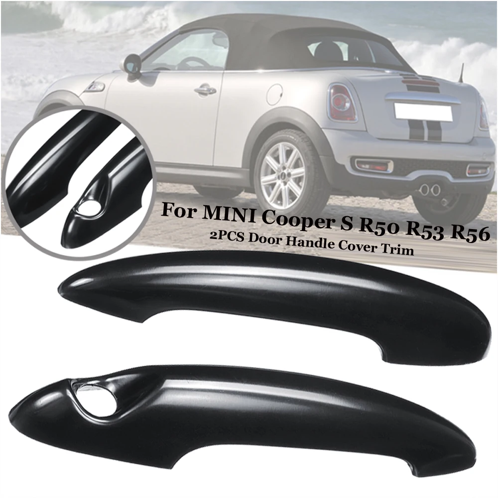 

1 Pair Black Car Door Handle Cover Trim Fit For BMW MINI Cooper S R50/R53/R56