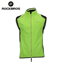 ROCKBROS, светоотражающие жилеты для велоспорта, без рукавов, дышащий, мужской жилет, куртки для велоспорта, дорожный, MTB, велосипедный, для бега, верхняя одежда