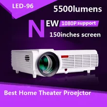 LED Home Cinema Android 4.4 WiFi 3D Projector with 5500lumens Brightness Smart Multimedia LCD Video Games HDMI D-TV Proyector
