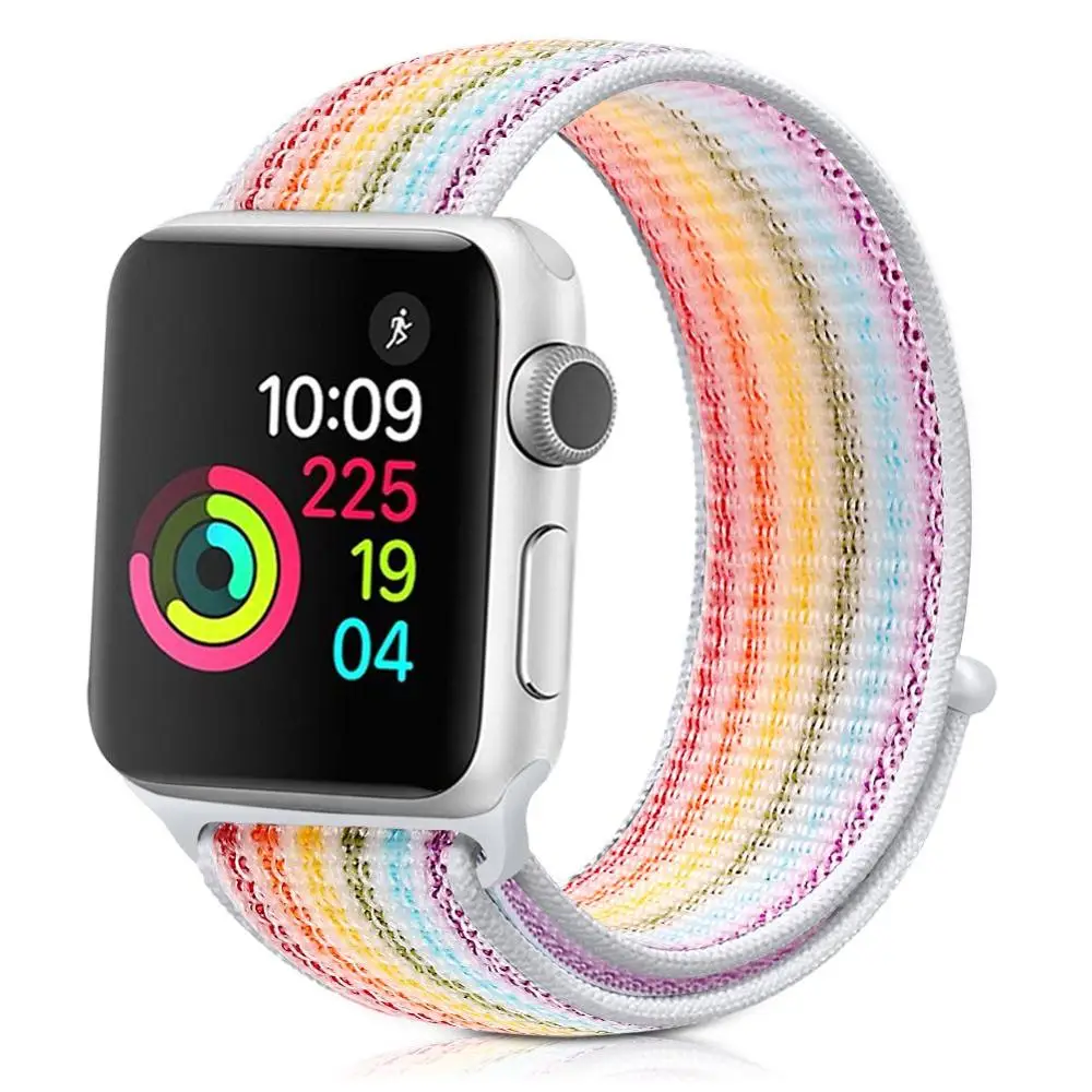 Нейлоновый ремешок для Apple watch 38 мм/42 мм iwatch 4 band 44 мм 40 мм спортивный ремешок для часов Ремешок для часов браслет для часов Apple Watch 4 3 2 1