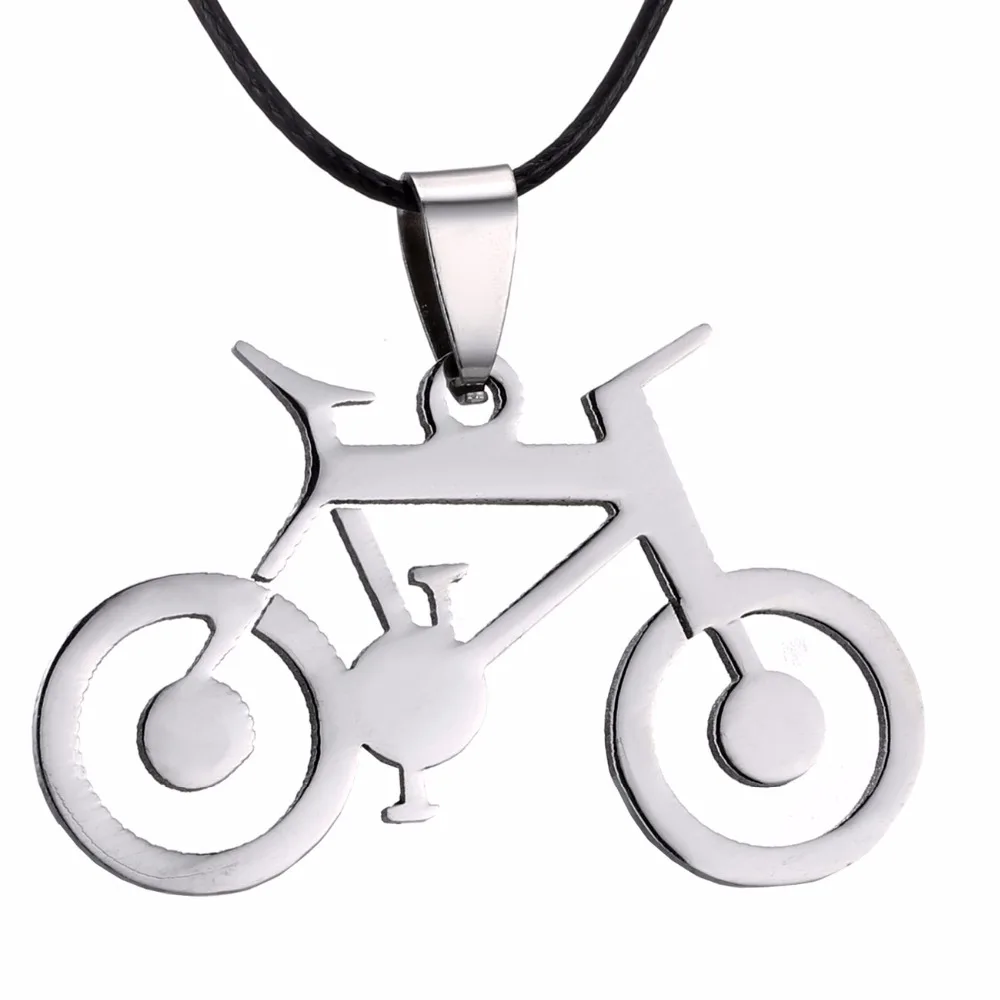 Cycolinks Bike Pendant Mens Necklace