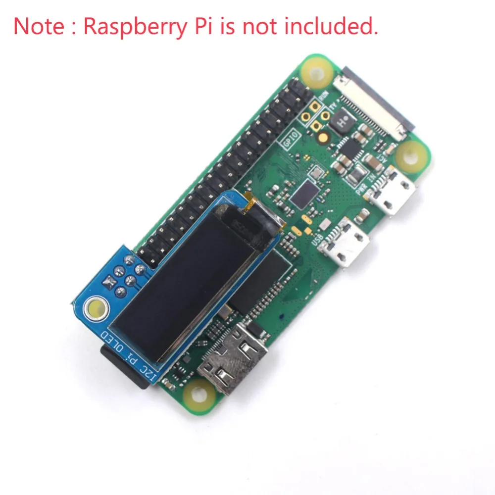 10 шт. PiOLED 0,91 дюймов IIC I2C 128x32 PI OLED монохромный экран для Raspberry Pi 3 Zero SSD1306 Синий DC 3,3 V