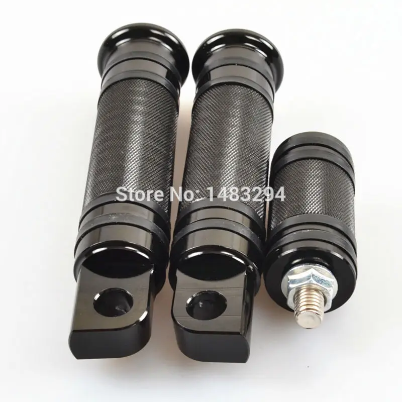 Parts & Accessories Extra Long Knurled Black Anodized Foot Pegs for