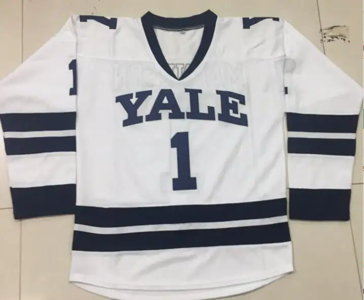 

Yale University School uniform HOCKEY JERSEY Embroidery Stitched Customize any number and name Jerseys