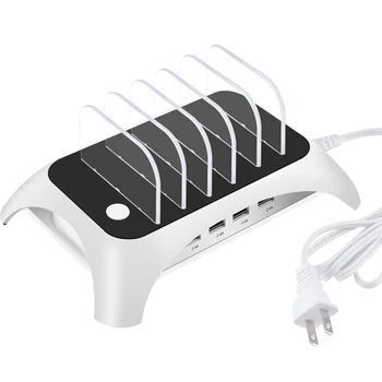 

1pcs Fast Charging Station Dock 60W 5 Ports Desktop Charging Stand Organizer Detachable Multiple USB Charger For IPhone Ipad